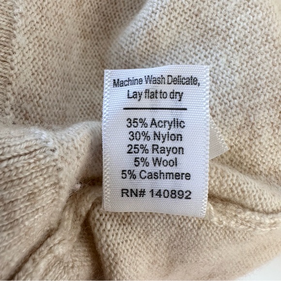 Marine Layer Oatmeal Mae Cardigan Wool Cashmere Blend - Picture 15 of 15